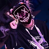 cheap Halloween 2024-Halloween Light Mask LED Full Face Mask  Clown Glow Mask For Children For Adult  For Party for Halloween
