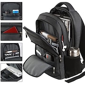 cheap Laptop Bags,Cases &amp; Sleeves-Classic Men&#039;s and Women&#039;s Anti-theft Waterproof Laptop Backpack with USB Charging Port Travel Business Durable Computer Bag School Backpack Suitable for Gift 18 Inch Laptop, Back to School Gift