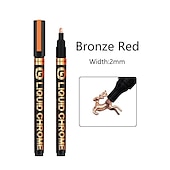 economico pittura, disegno e materiale artistico-1 pennarello argento/gole/rame/bronzo rosso cromato pennarello riflettente a specchio, 4 stili disponibili, perfetto per la decorazione pasquale, perfetto per la decorazione pasquale