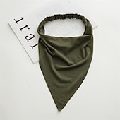 voordelige Accessoires voor haarstyling-1pc sjaal hoofdband voor vrouwen - elastische grote boho driehoek bandana hoofddoeken met clips antislip effen kleur haar hoofddoek voor tienermeisjes