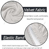 cheap Armchair Cover &amp; Armless Chair Cover-Wingback Chair Cover Velvet Grey Sofa Chair Slipcover For Bar Coffe Patio Garden Washable Removable Party Home Hotel