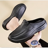 economico Sandali casual-Per uomo Pantofole e infradito Pantofole Taglie forti Pantofole da esterno Informale Stile da spiaggia Esterno Interni Giornaliero PU Traspirante Comodo Antiscivolo Mocassino Nero Marrone Estate