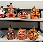 billige Halloween hengende og borddekorasjoner-halloween gresskar dekor høstdekor uttrykksfulle gresskar figurer familie utendørs freak sett med seks kombinasjoner lokale layout rekvisitter for innendørs/utendørs fest