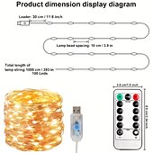 economico Striscie luci USB-elegante festa di nozze ricevimento 100led scintillante stella filo di rame luci fata stringa – 33 piedi alimentato tramite usb con telecomando, 8 modalità per la decorazione del giardino di casa
