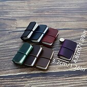 levne Notebooky a plánovače-Kůže zápisník Jednoduchý A7 2.9×4.1 palce Retro Kůže SoftCover Přenosná 64 stránky zápisník pro Cestovatelské Student