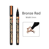 economico pittura, disegno e materiale artistico-1 pennarello argento/gole/rame/bronzo rosso cromato pennarello riflettente a specchio, 4 stili disponibili, perfetto per la decorazione pasquale, perfetto per la decorazione pasquale