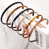 cheap Hair Styling Accessories-6 Pieces Plastic Plain Headbands Teeth Comb Headbands Skinny DIY Hair Bands Headbands for Women Girls (Multi-color, 8 mm)