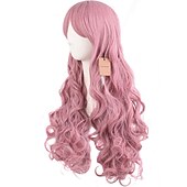 cheap Party Wigs-Wavy Blonde Ponytail Wig for Jean Cosplay Game Princess Golden Anime Hair Wigs with Pigtails Bangs Halloween Wigs