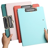 abordables Fournitures de bureau-A4 fichier dossier presse-papiers bloc-notes mémo clip conseil double clips test papier organisateur de stockage portable pad fournitures scolaires offi