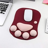 abordables Tapis de Souris-Tapis de souris 3d ergonomique avec repose-poignet patte de chat mignon repose-poignet en silicone doux et confortable tapis de souris tapis de poignet anti-dérapant pour ordinateur jeu d&#039;ordinateur