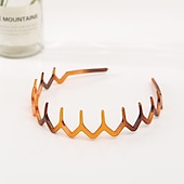 economico Accessori per acconciature-1pc fasce per capelli a zig zag per donne ragazze adolescenti, fasce per capelli in plastica con denti, pettine per capelli antiscivolo fasce per la testa accessori per capelli