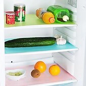 economico Stoccaggio cucina-4 pezzi tappetini per frigorifero lavabili, tappetini per frigorifero fodera impermeabile antiolio, fodere per frigoriferi per ripiani, cuscinetti di copertura per congelatore ripiano in vetro armadio