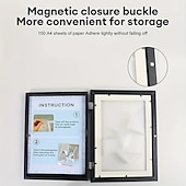 halpa Alennus $30:een-1kpl lasten taidekehys säilytystarvikkeet magneettinen etuaukko vaihdettava lasten taideteos kuvakehys juliste 3d piirustus maalauksia koulutehtäviä näyttö maalauksia järjestäjälaatikko