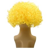 abordables Perruques de carnaval-perruques afro courtes et moelleuses - femmes hommes crépus bouclés disco hippie perruque pour costume cosplay carnaval fête de Noël