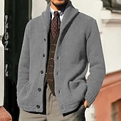 abordables Gilet-Homme Pull Chandail Gilet A côtes Tricoter Découpé Tricoté Col V Sortie Fin de semaine Vêtement Tenue Hiver Automne Noir Vert Véronèse M L XL