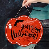 economico cartelli da parete in legno-1pc halloween segno da parete in legno teschio targa in legno appeso decorazione per porta d&#039;ingresso spaventoso portico decor appeso regalo per agriturismo home bar outdoor indoor room decor home decor