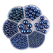 halpa helmien valmistussarja-1150kpl mustia helmihelmiä korujen tekemiseen muoviset helmihelmet löysät pyöreät tekohelmihelmet, joissa on reikiä askarteluun korvakoru choker kaulakoru rannekorun valmistus 3/4/5/6/8/10/12mm