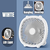 cheap Fans-Mini Eight-Claw Clip Fan – USB Rechargeable Portable Luminous Fan, Hangable and Bendable Design with Three Wind Shields
