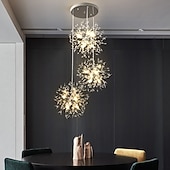 abordables Lustres uniques-lustres en cristal de luxe cluster designsputnik lustre plafonnier or suspension pour salle à manger, cuisine, salon, restaurant (or, 18/36-lumière) 110-240v