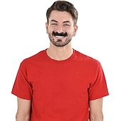 זול אביזרים ועוד-סופר מריו בגדי ריקוד גברים בנים שפמים קלסי ונצחי ג'ֶנטֶלמֶן הצגה מסיבה נשף מסכות חג המולד האלווין (ליל כל הקדושים) קרנבל תחפושות ליל כל הקדושים קלות