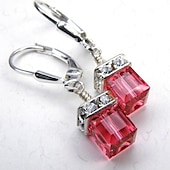 abordables Boucles d&#039;oreilles-Femme Boucles d&#039;Oreille Classique Précieux Mode simple Des boucles d&#039;oreilles Bijoux Blanche / Rouge / Bleu Pour Mariage Soirée 1 paire
