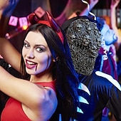levne Halloween maska a rekvizity-halloween skeleton pokrývka hlavy maska, halloweenská lebka gothic cosplay party kostýmy | děsivé potřeby na halloweenskou párty pro jiaben cosplay kostýmy