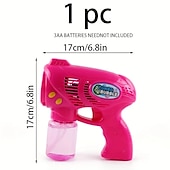 economico Sport e divertimento all&#039;aria aperta-1pc pistola a bolle macchina a bolle automatica modelli rossi e blu vano batteria che soffia bolle elettriche giocattoli creativo piccolo regalo accessori per feste forniture per feste di compleanno