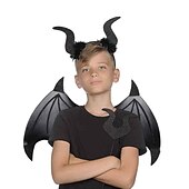 abordables Accesorios-Diadema de Bruja Vampiro Diablo Halloween Props Alas de Murciélago para Adultos Mujeres Disfraz de Halloween Carnaval Fácil Disfraz de Carnaval para la Noche de Walpurgis