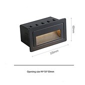 economico applique da esterno-luci per gradini luci per scale a led per interni bianco caldo/bianco 3000k/6000k luci impermeabili ip65 per gradini, nero 110-240 v
