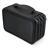 economico astucci e portapenne-Astuccio per matite con 72 scomparti pratico astuccio per matite con cerniera multistrato oxford di grande capacità per penne colorate, matite colorate, penne per acquerelli, pennelli per trucco,