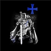  Per uomo Grafico Cavalieri Templari Maglietta Magliette dei Cavalieri Templari Manica Corta maglietta Stampa 3D Girocollo Camicia Vintage Moda Designer All'aperto Quotidiano Sportivo Rosso Blu Viola