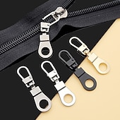 cheap Sewing &amp; Knitting &amp; Crochet-10pcs Metal Zipper Head Pull Tab Detachable For Repairing Small Holes In Luggage Shoes Boots And Special Zipper Head Pull Pendant Accessories