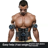 preiswerte Köpermassagegerät-EMS-Bauchmuskeltrainer, Bauch-Elektrostimulator, Elektrostimulation, USB-Ladegerät, Fitness-Heimtraining, Fitnessstudio, Muskelaufbau, Gürtel, Massagegerät