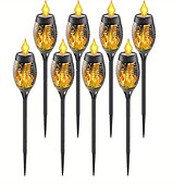 billige Halloween utendørs-solenergi utendørs flimrende flamme lys, halloween jul solar fakkel sti lys vanntett lampe landskap dekorasjon belysning dekorere for utendørs hage sti camping griller