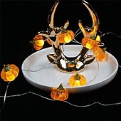economico Halloween all&#039;Aperto-decorazioni di halloween luci 3d jack-o-lantern 2m 20led luci di zucca a batteria aa luci arancioni per festa di halloween al chiuso autunno all&#039;aperto raccolto decorazioni del ringraziamento