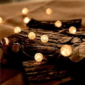 economico Striscie luci a batteria-led crystal clear ball string luce fata flessibile luci ghirlanda 1m 3m 30leds per la festa di nozze albero di natale decorazioni per le vacanze illuminazione