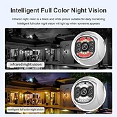 cheap Indoor IP Network Cameras-Five Lens HD 1080P/720P Wireless Speed Dome PTZ WiFi IP Camera Two-way Intercom Full Color Night Vision Motion Detection 5G Dual-band IP66 Waterproof Indoor and Outdoor Surveillance Camera