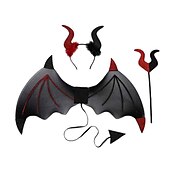 abordables Accesorios-Diadema de Bruja Vampiro Diablo Halloween Props Alas de Murciélago para Adultos Mujeres Disfraz de Halloween Carnaval Fácil Disfraz de Carnaval para la Noche de Walpurgis