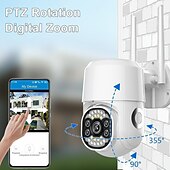 cheap Indoor IP Network Cameras-Five Lens HD 1080P/720P Wireless Speed Dome PTZ WiFi IP Camera Two-way Intercom Full Color Night Vision Motion Detection 5G Dual-band IP66 Waterproof Indoor and Outdoor Surveillance Camera