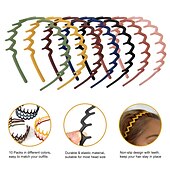 economico Accessori per acconciature-1pc fasce per capelli a zig zag per donne ragazze adolescenti, fasce per capelli in plastica con denti, pettine per capelli antiscivolo fasce per la testa accessori per capelli