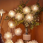 Недорогие Питание от батареек-Элегантные свадебные приемы искусственные цветы декоративные светодиоды украшение DIY волшебный венок из листьев для домашней вечеринки свадебной комнаты внутреннего и внешнего декора