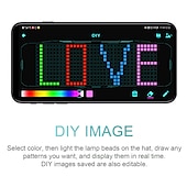 billige Originale gadgets-programmerbar kreativ rgb led lue bluetooth skinnende caps mobil app kontroll redigering ord hip hop elektronisk rekvisitt for halloween