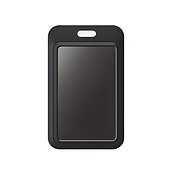 cheap Card Holders &amp; Cases-Sliding Badge Holder Hard Black Vertical Plastic Card Case Protector With Retractable Badge Reel Carabiner For Office School ID Credit Proximity Key Card Drivers License And Pass, Back to School Gift