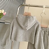halpa Setit-3 osainen Lapset Tyttöjen Kirjain Kirjailtu Huppari &amp; collegehoususetti Aseta Pitkähihainen Muoti ulko- Puuvilla 3-7 vuotta Kevät Punastuvan vaaleanpunainen Harmaa