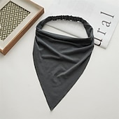 voordelige Accessoires voor haarstyling-1pc sjaal hoofdband voor vrouwen - elastische grote boho driehoek bandana hoofddoeken met clips antislip effen kleur haar hoofddoek voor tienermeisjes