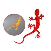 preiswerte Autoaufkleber-2 Stück Auto reflektierende Aufkleber Sicherheitswarnmarkierung Autos Auto Außenzubehör Nachtfahrwarnung Gecko Streifen Lichtreflektor