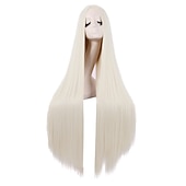 levne Párty paruky-40/100cm měkká rovná dlouhá cosplay paruka Halloween cosplay párty paruky