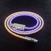 olcso Mobiltelefon-kábelek-1 csomag USB C kábel Villámkábel 100 W 3,3 láb USB A - USB C USB A a Lightninghez USB A - micro B 6 A Gyorstöltés Tartós 360° forgás Kompatibilitás Macbook iPad Samsung Mobiltelefon tartozék