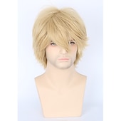 お買い得  パーティーウィッグ-topcosplay ユニセックス 大人または子供用ウィッグ ダーティブロンド ショート レイヤード ふわふわ コスプレ カーニバル コスチューム ウィッグ