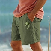 cheap Holiday-Men&#039;s Graphic Coconut Tree Shorts Summer Shorts Beach Shorts Mid Waist Streetwear Hawaiian Designer Casual Daily Holiday Drawstring Elastic Waist 3D Print Designer Clothing Apparel